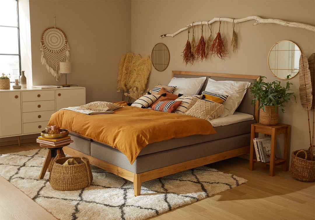 INTERhome Hocker WOODSTOCK 65 cm Mangoholz massiv