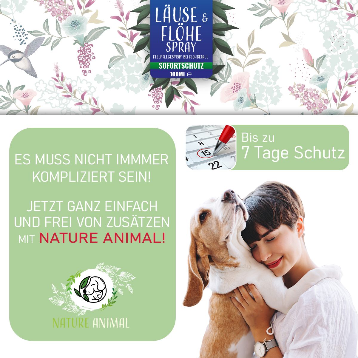 Nature Animal® | Läuse & Flöhe Spray | Flohmittel