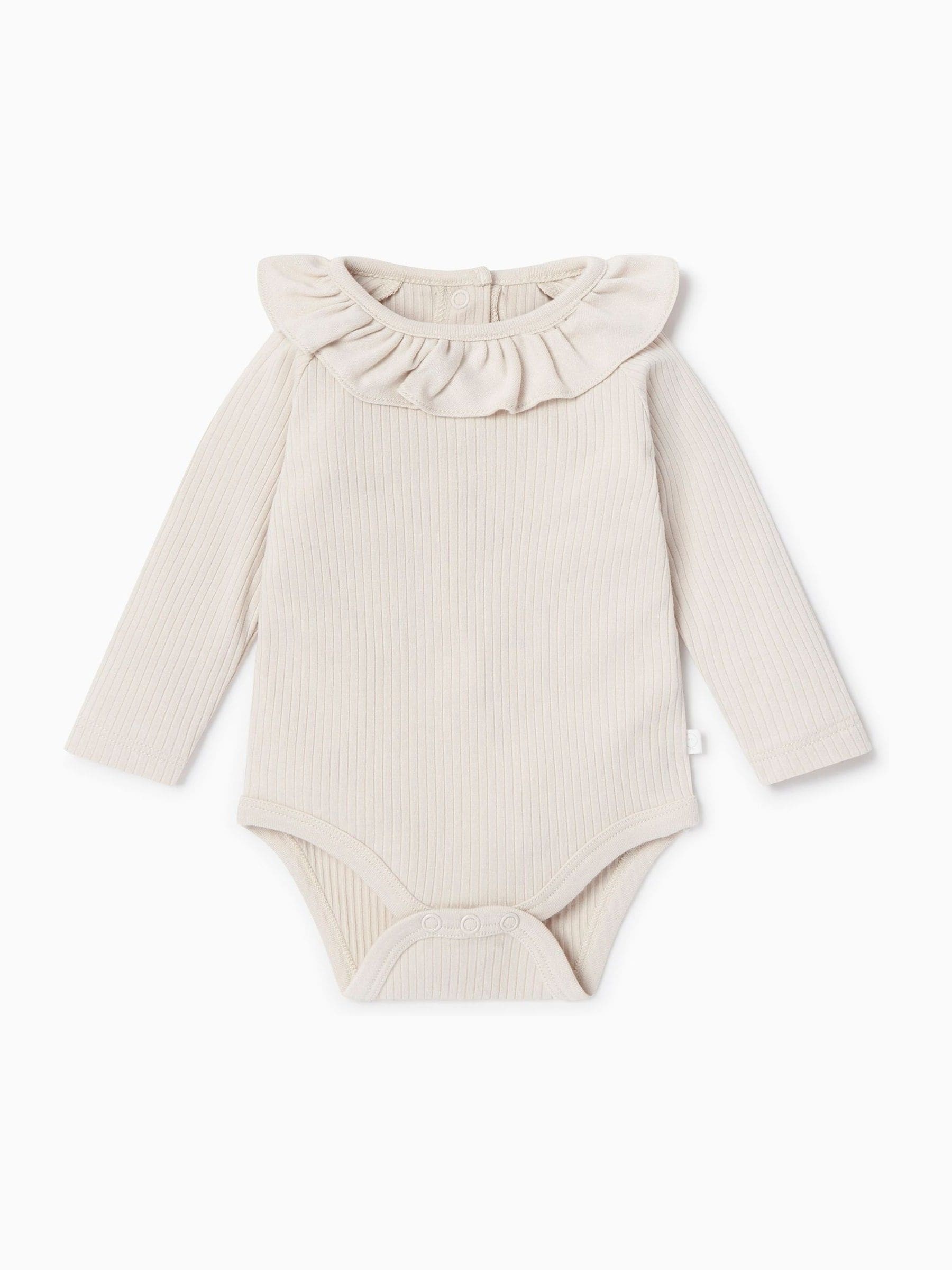 MORI Supersoft Long Sleeve Frill Collar Envelope Neckline Bodysuit