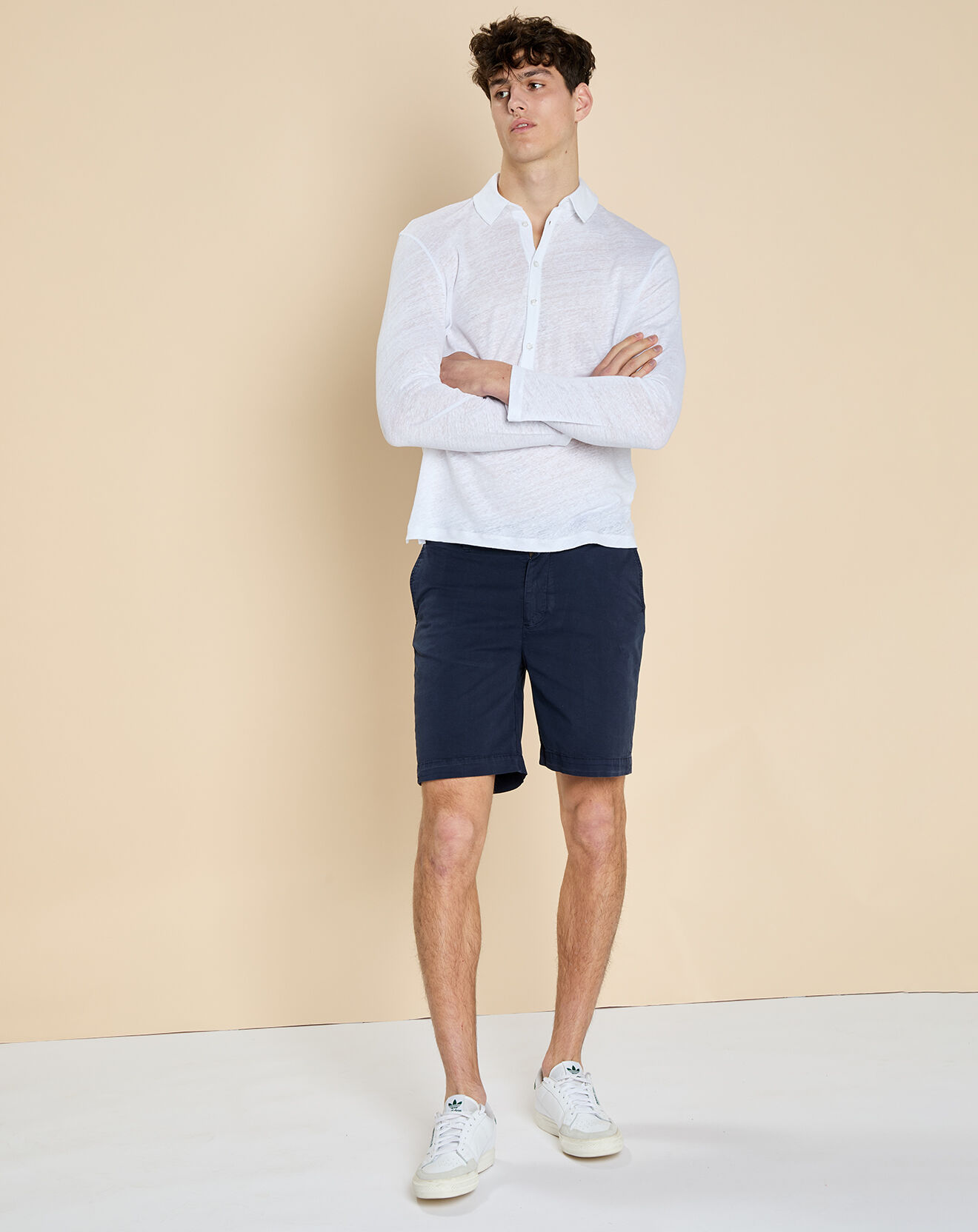 Harris Wilson Polo 100% Lin Humery blanc