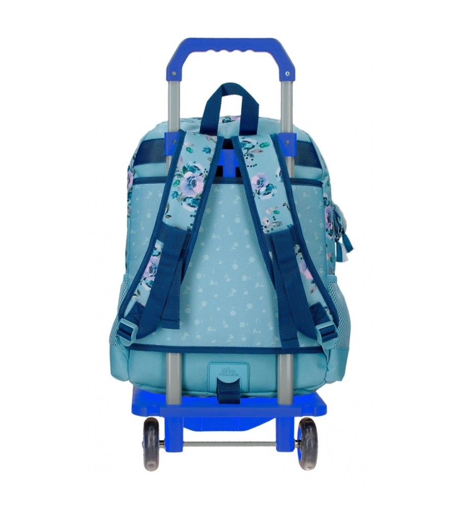 Joumma Bags Mochila MovomWild Flowers con carro azul -31x42x13xm-