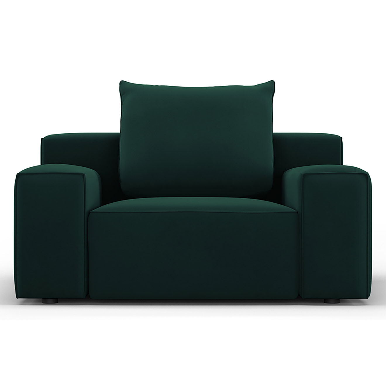 Mazzini Sofas Fauteuil Velours Ivy vert foncé - 130x105x89 cm