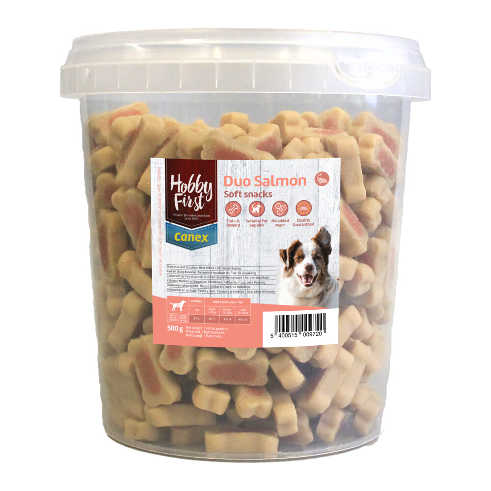 HobbyFirst Canex Soft Hondensnack Duo Salmon500 gr
