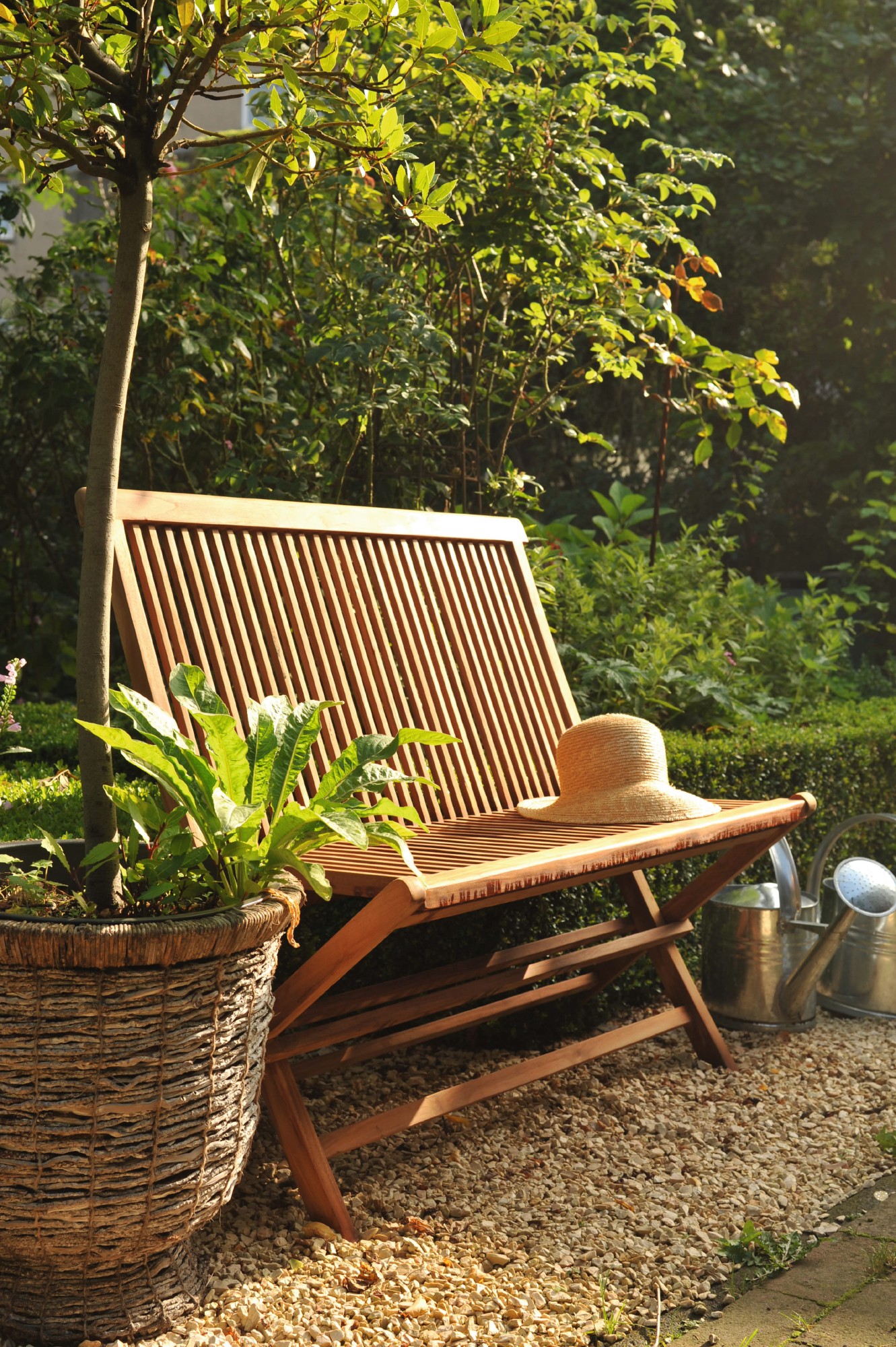 Gartenbank 'Isakson' aus Teakholz, natur, L 60 cm, B 100 cm, H 89 cm günstig bestellen