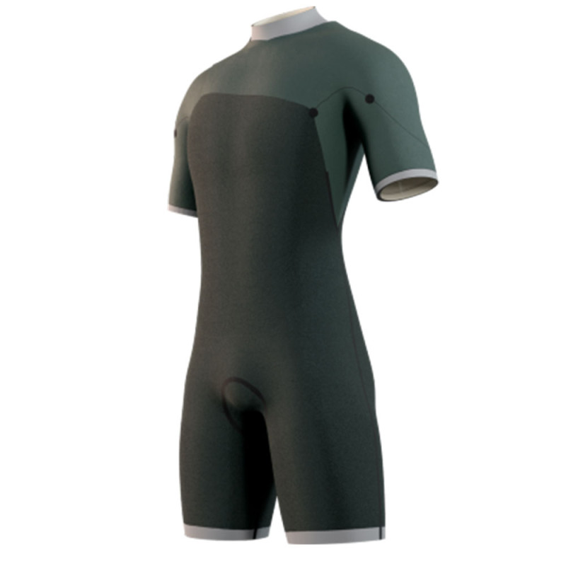 Shorty neoprene mystic motion 3-2 frontzip black sand