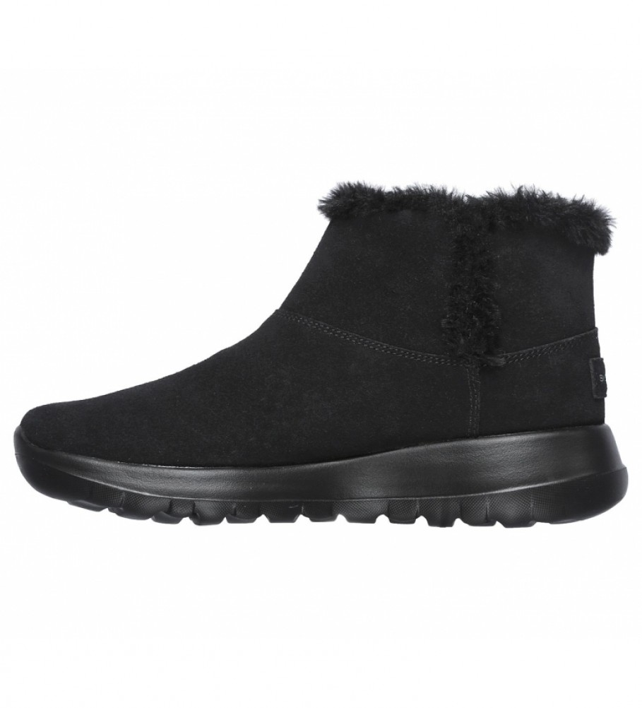Botas de couro Skechers On-The-Go Joy Bundle Up, pretas