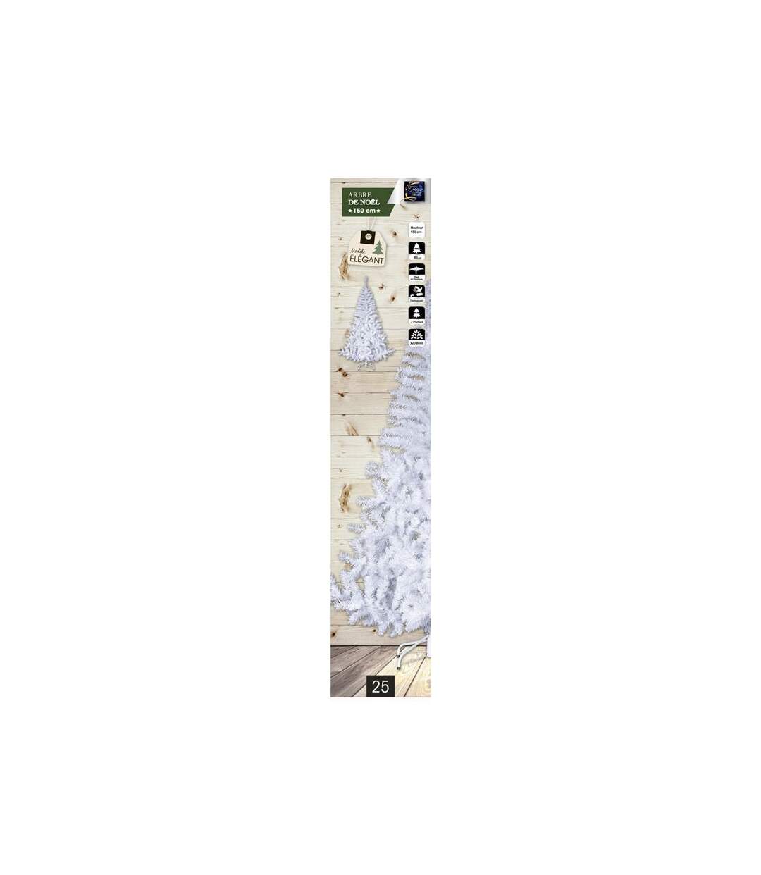 Sapin de Noël Élégant 150cm Blanc