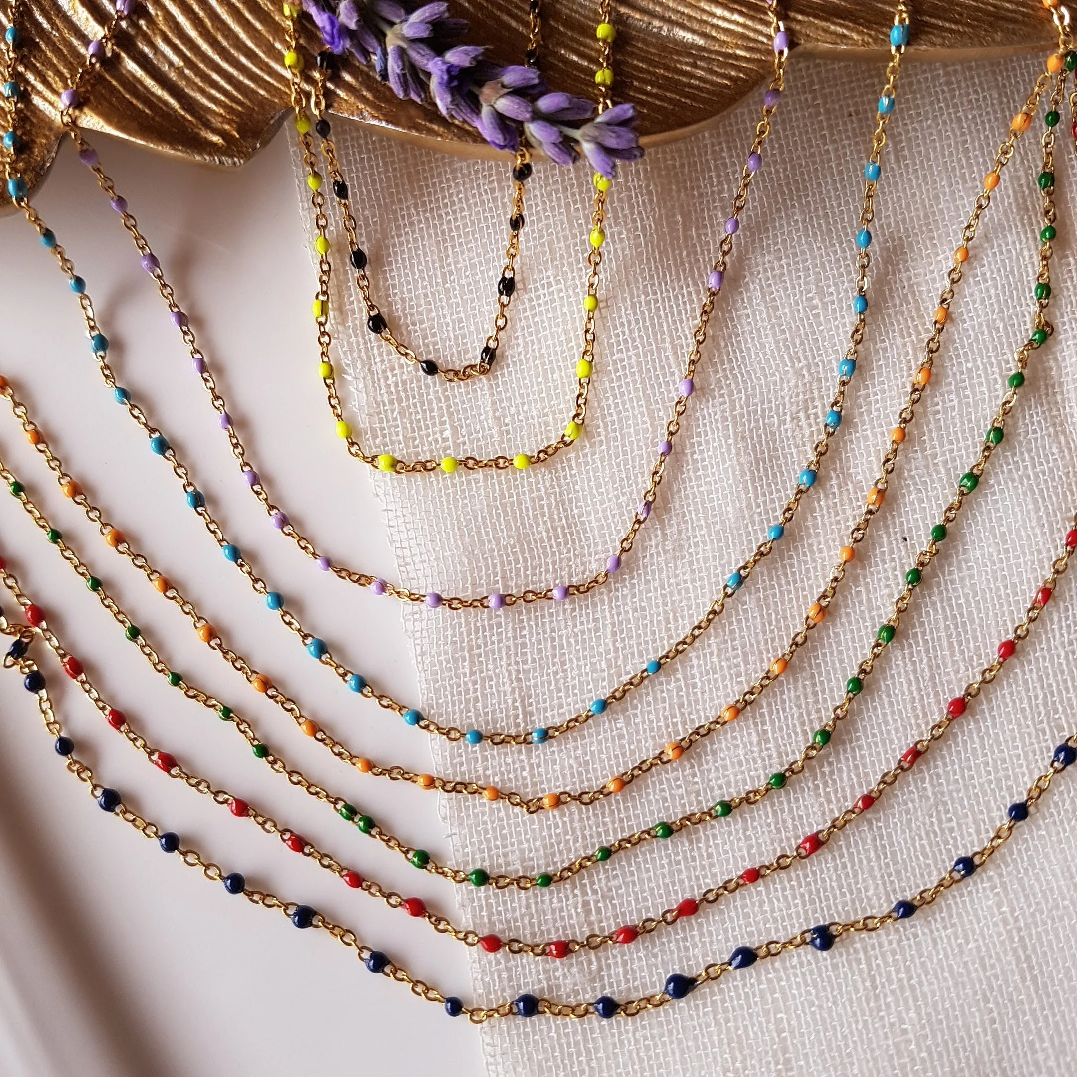 JULIA - Collier chaine | Bleu