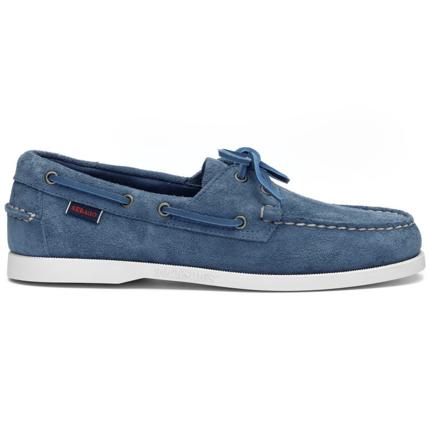 DOCKSIDES PORTLAND FLESH OUT Indigo-Chaussures bateau pour homme en suede Portland