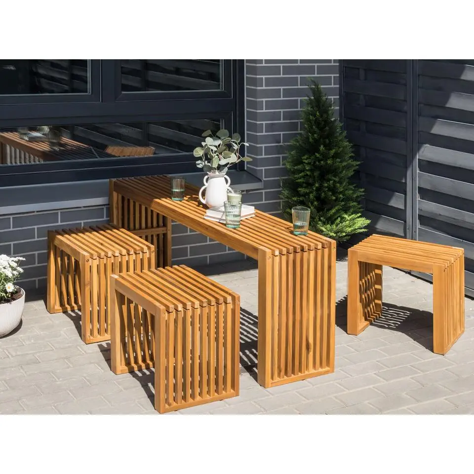BELLANO - Tuinset 3-zits - Lichthout - Acaciahout