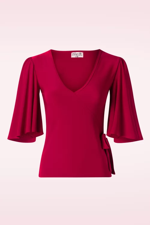 Vintage Chic for Topvintage Belle Slinky top in rood
