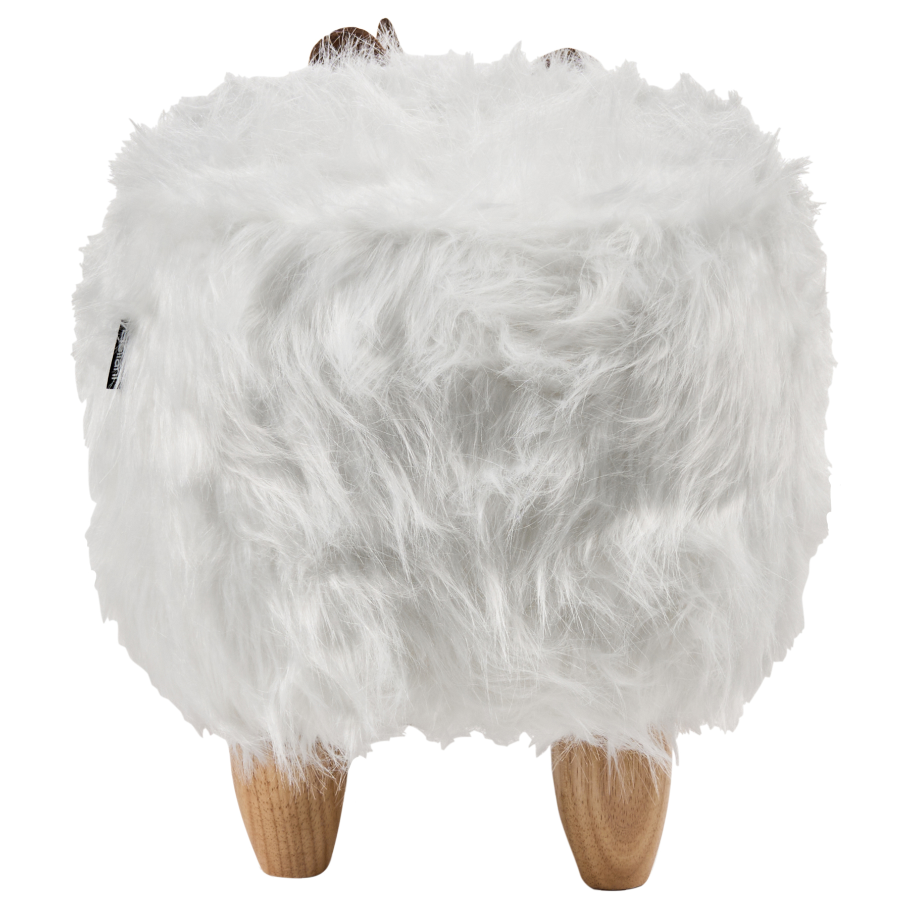 Beliani - WOOLLY - Dierenpoef - Wit  - Nepbont