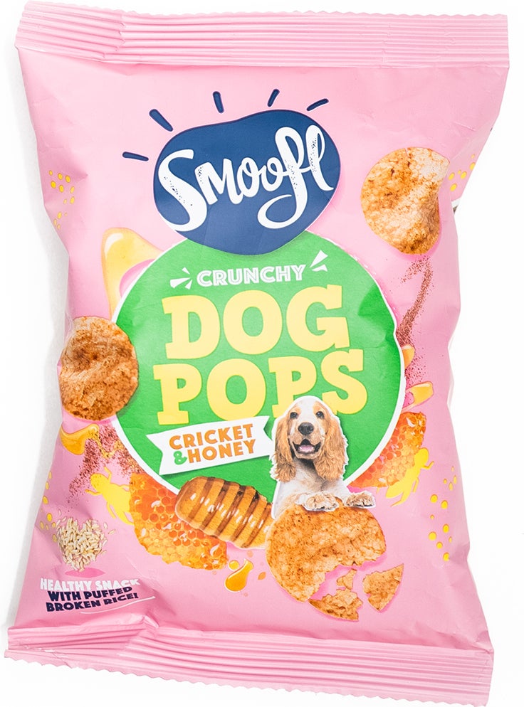 Smoofl hondenkoekjes Dog Pops krekel / honing 24 g