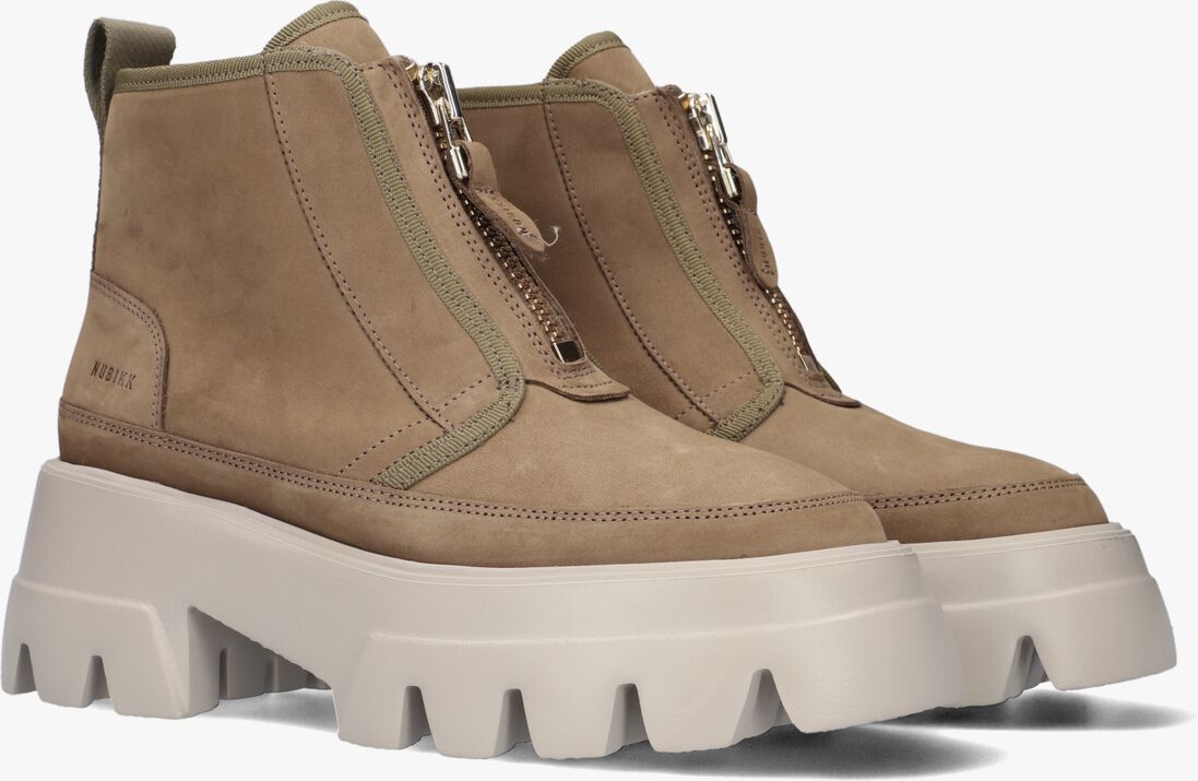 NUBIKK taupe nubikk enkelboots flore rock fur