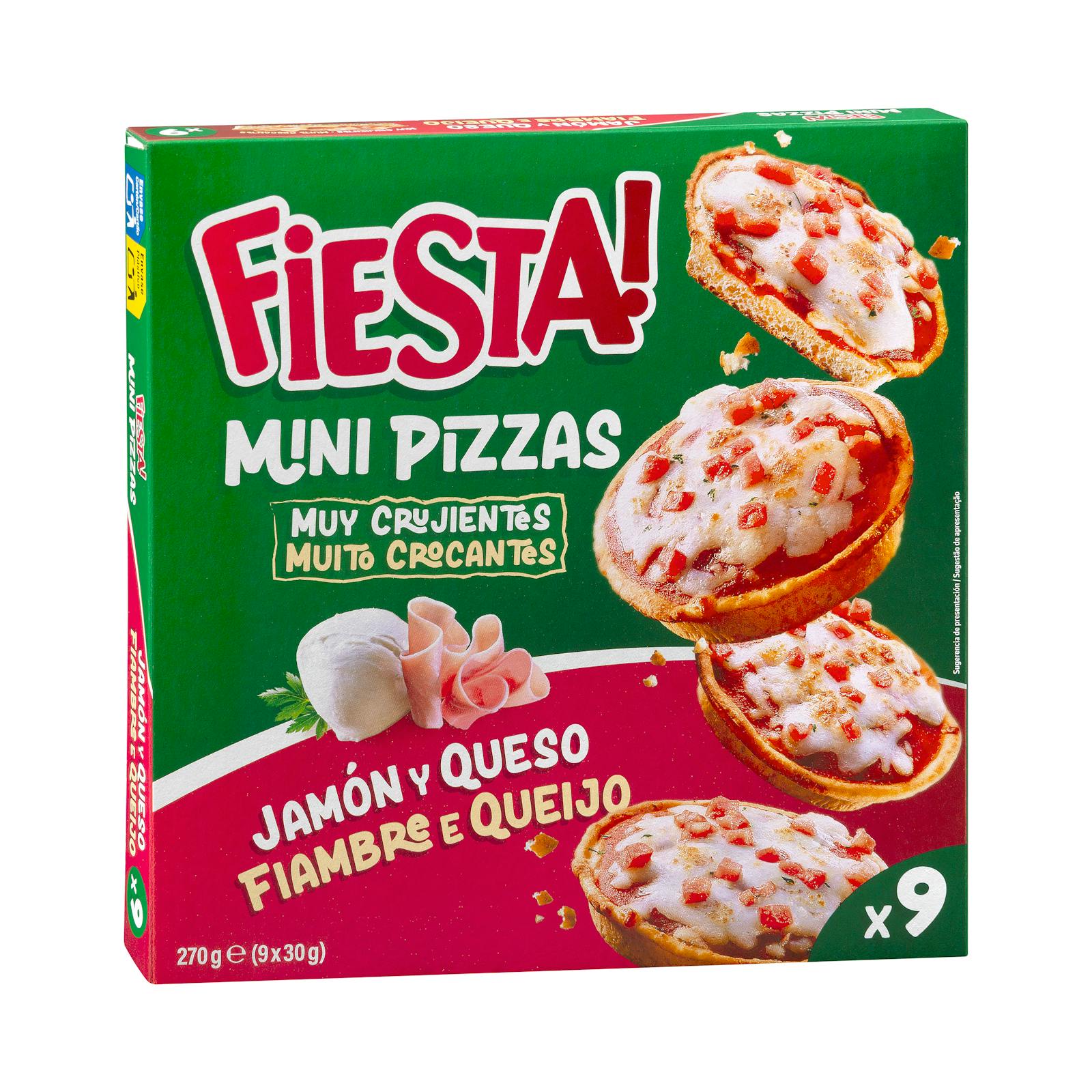 Mini pizzas surgelées Fiesta Jambon et Fromage