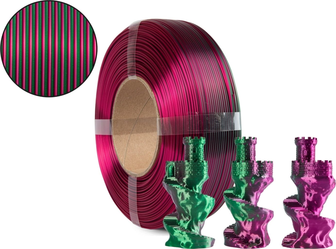 Spectrum  ReFill PLA Magic Silk Raspberry Blush, 1,75 mm / 1000 g    ReFill PLA mit seidigem Finish in Raspberry Blush