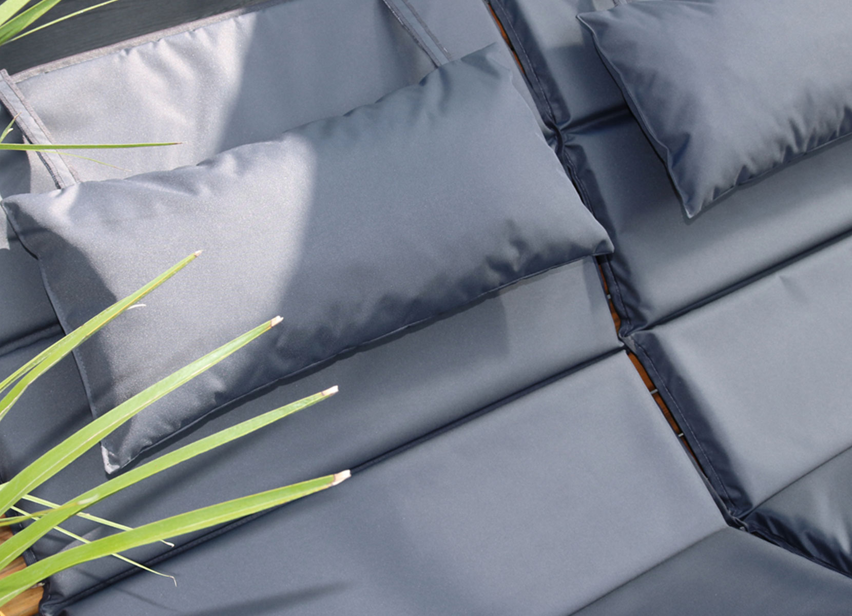 Home Deluxe Auflage 2er-Set für TAIGA Wellenholzliege Anthrazit