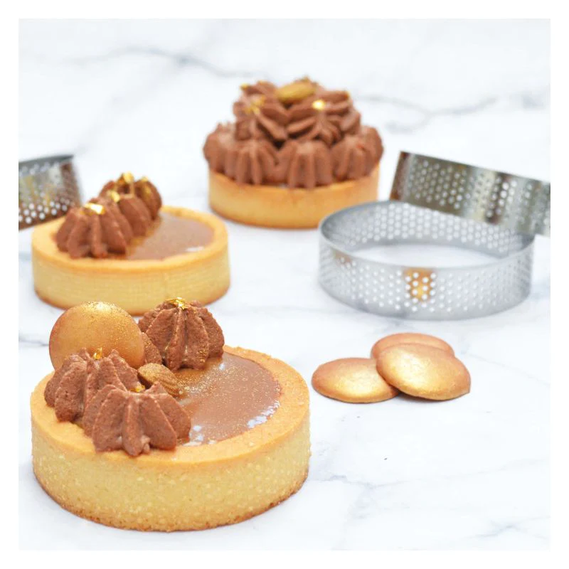 4 cercles à tarte individuels perforés Scrapcooking