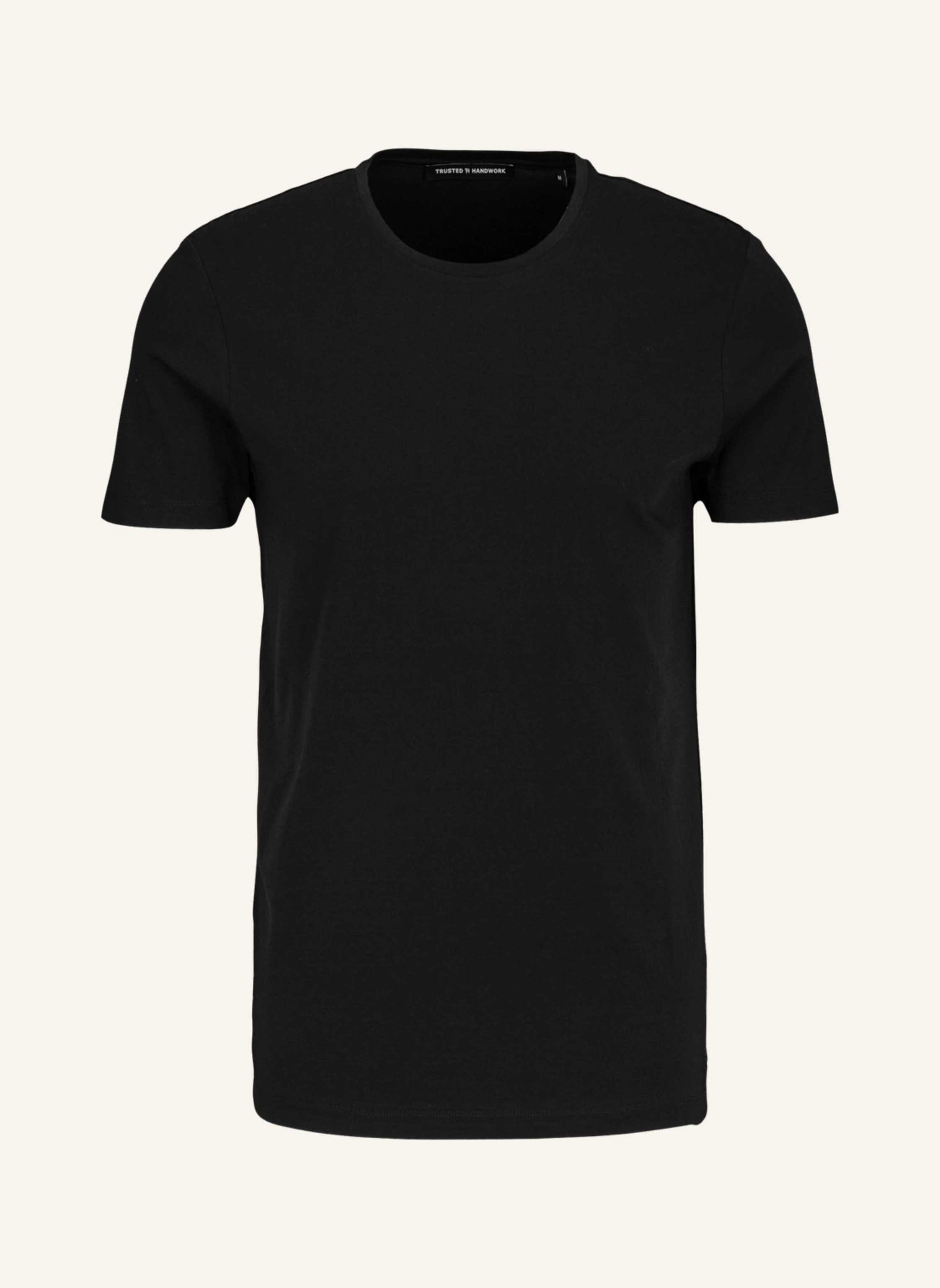 TRUSTED HANDWORK Round Neck 1/2-Sleeve T-Shirt