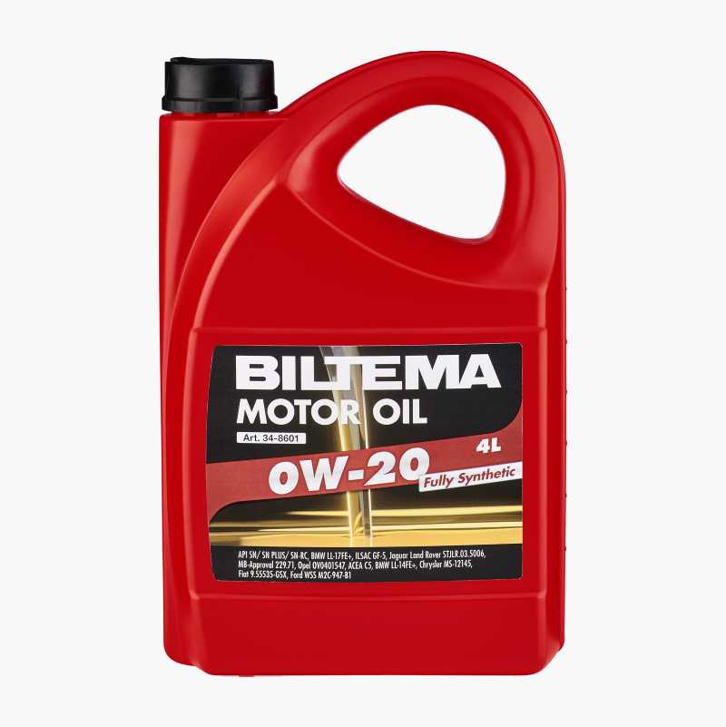 Helsyntetisk motorolje 0W-20, ACEA C5, 4 liter