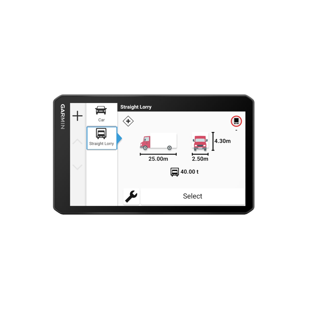 Garmin dēzl LGV720 truck GPS