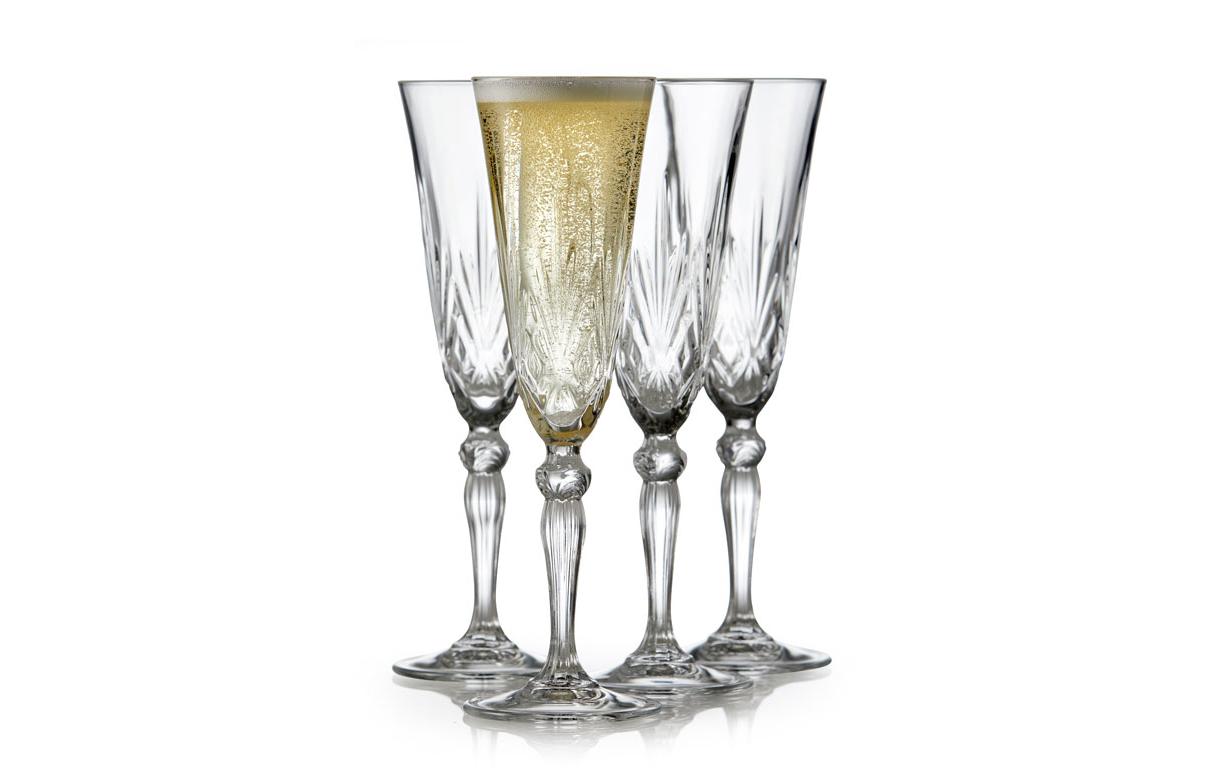 Champagnerglas Melodia 4 Stück, 16 clChampagnerglas aus ultraklarem Kristallglas