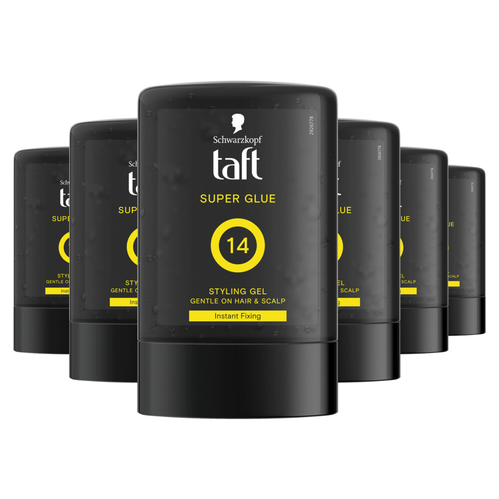 6x Taft Men Power Gel Super Glue Hold 14300 ml