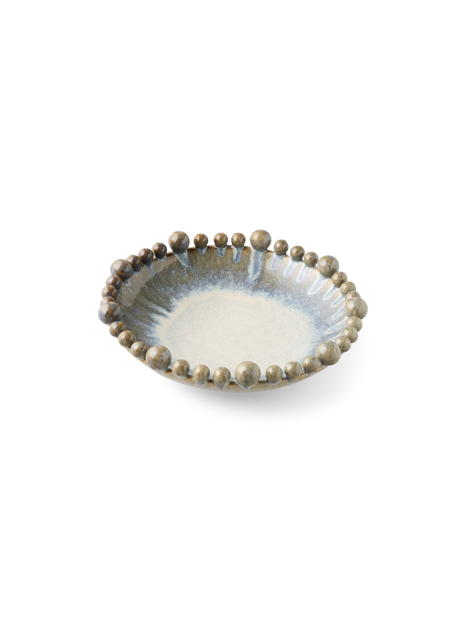 Dekorativ bakke | Keramik. Ø24 x 6 cm. | Off White