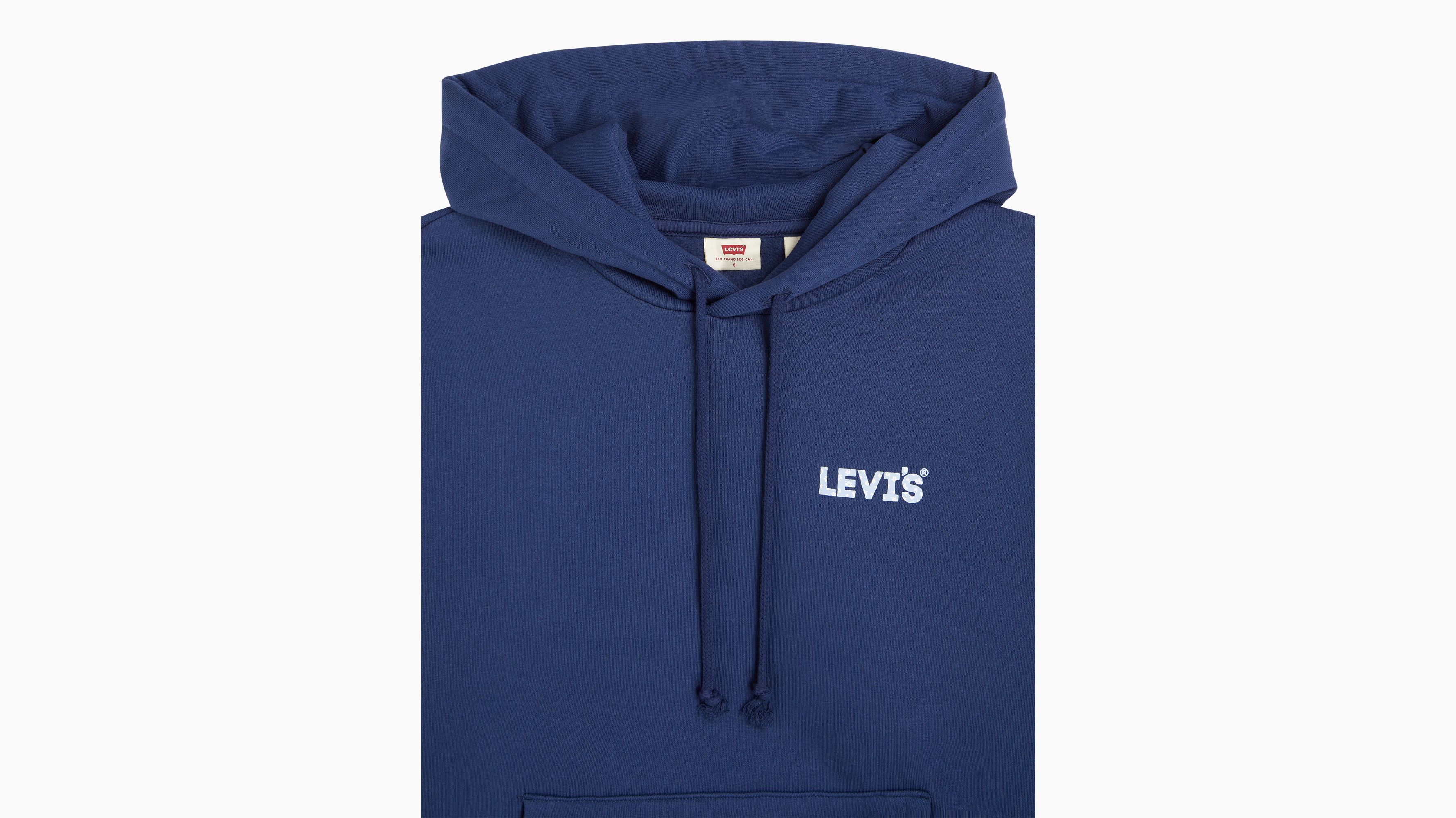 Sweat à capuche graphique standard - Scattered Floral Naval Academy - Bleu
