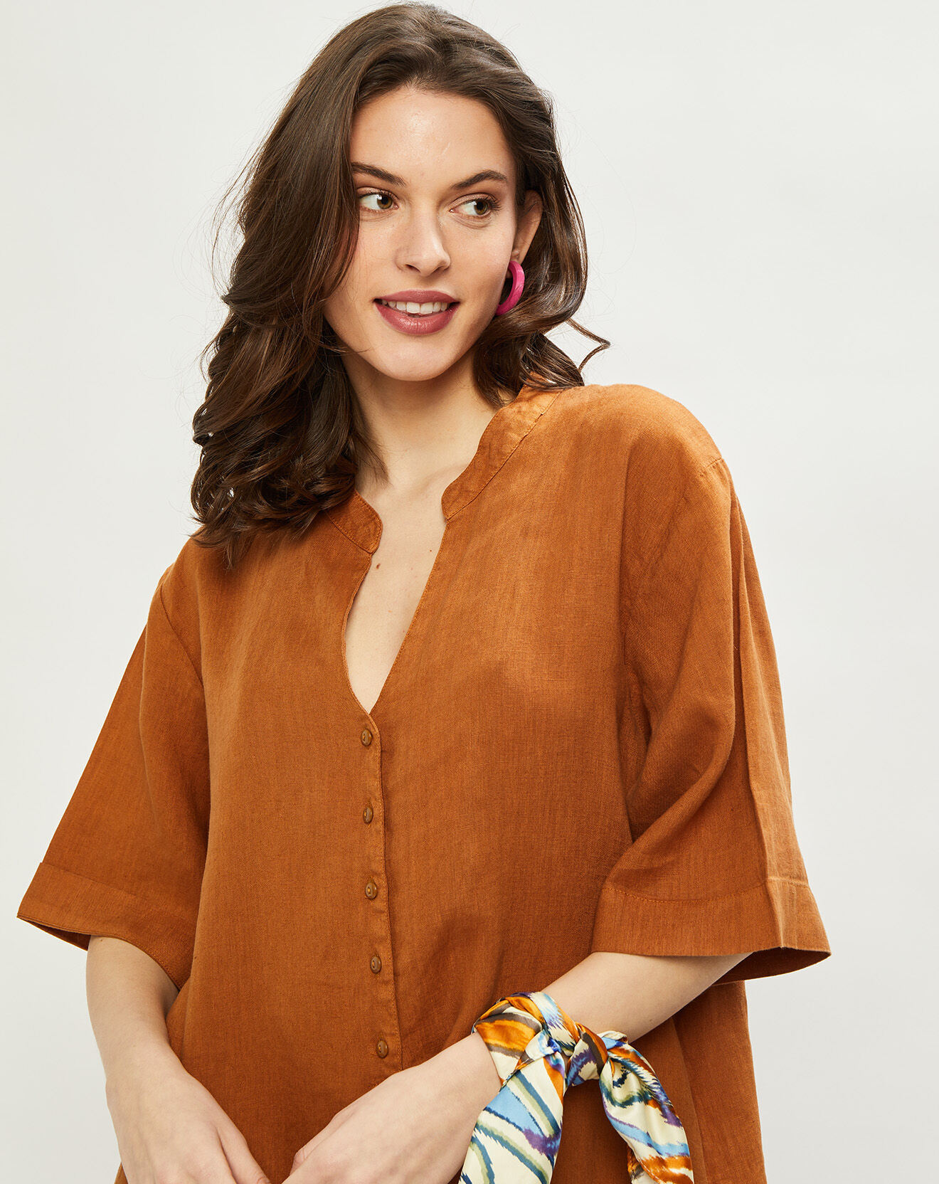 Harris Wilson Robe 100% Lin Carene cacao