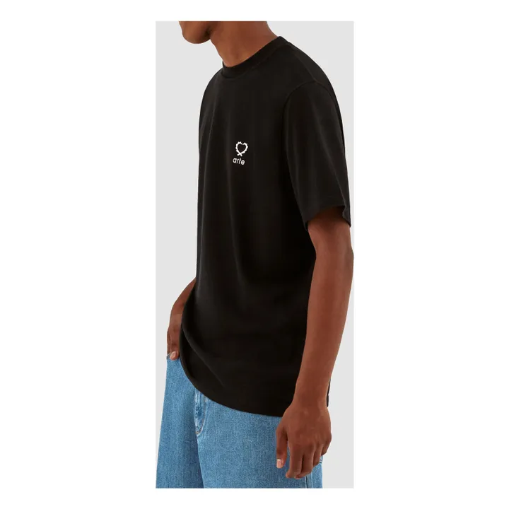 Arte Antwerp T-shirt Heart Leaves | Noir