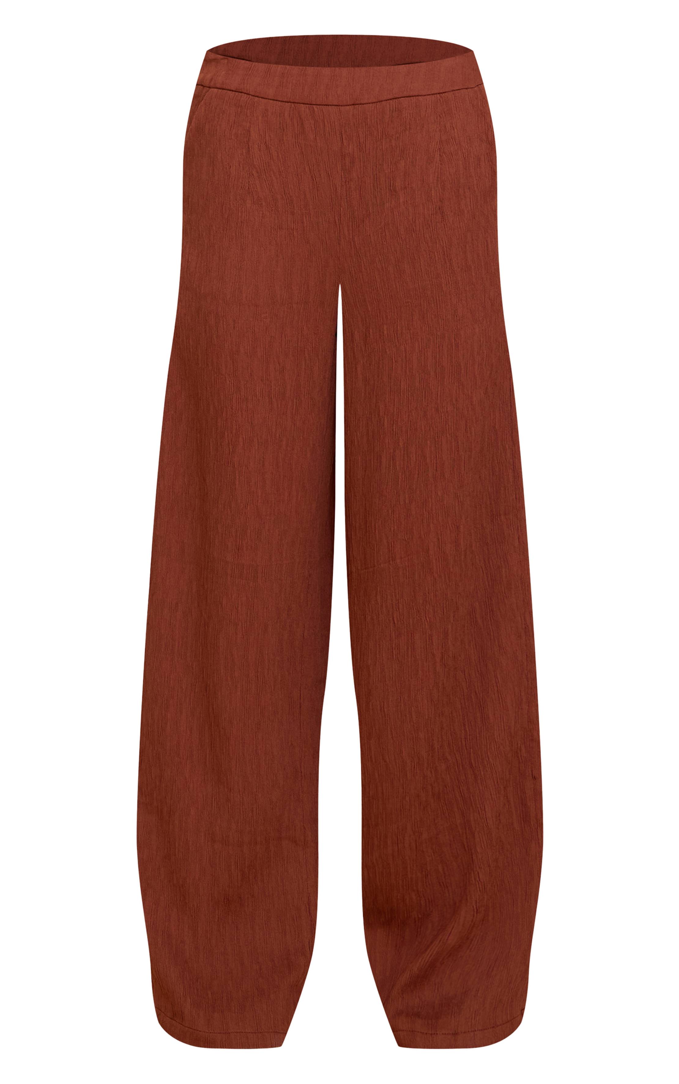 Chocolat Ensemble Pantalon Large Texturé Coordonné