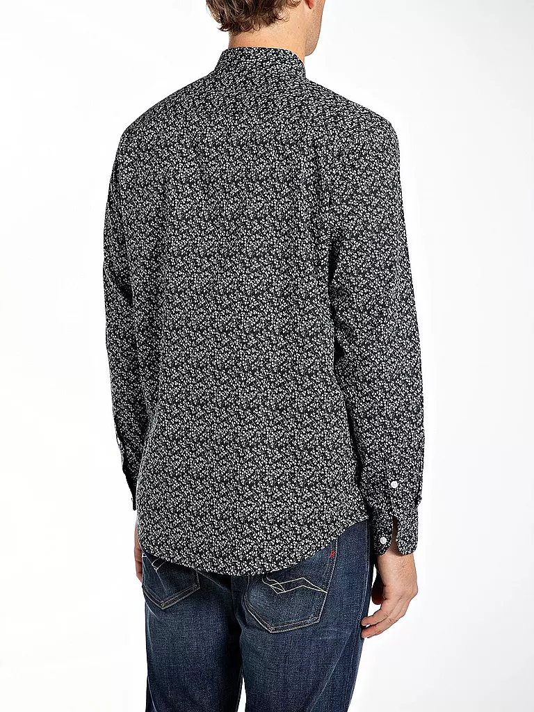 REPLAY Hemd Regular Fit  schwarz