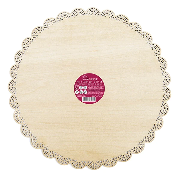 Support bois pour gâteau rond Scrapcooking