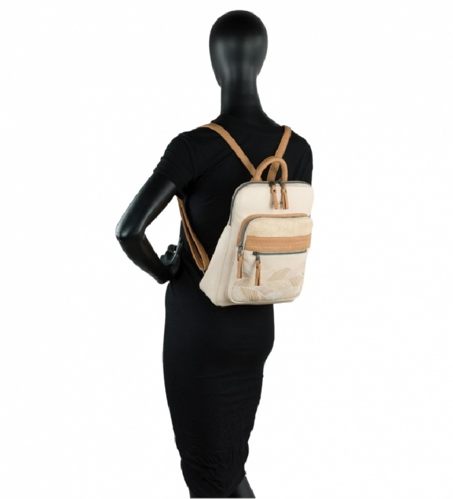 Mochila Lois Galatea bege, marrom