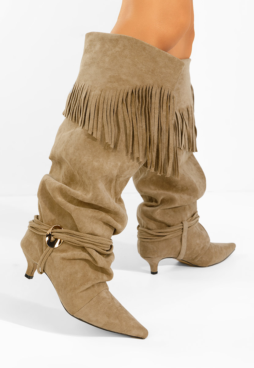 Bottes hautes femme kaki Marcela