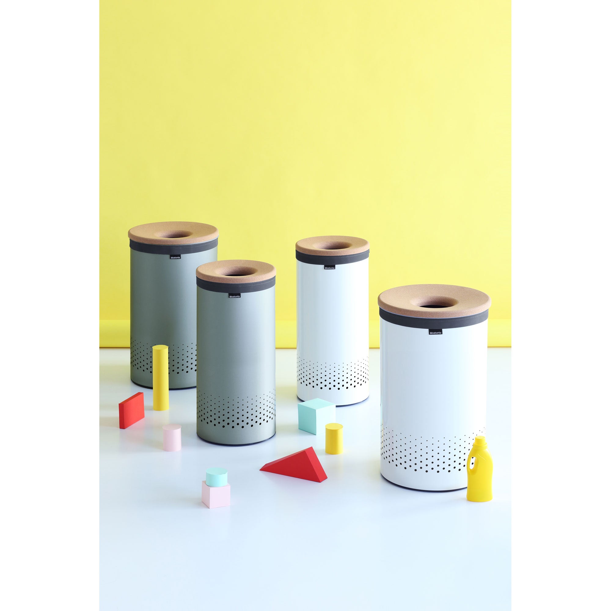 Brabantia Wasbox 60 L - Wit / Kurk