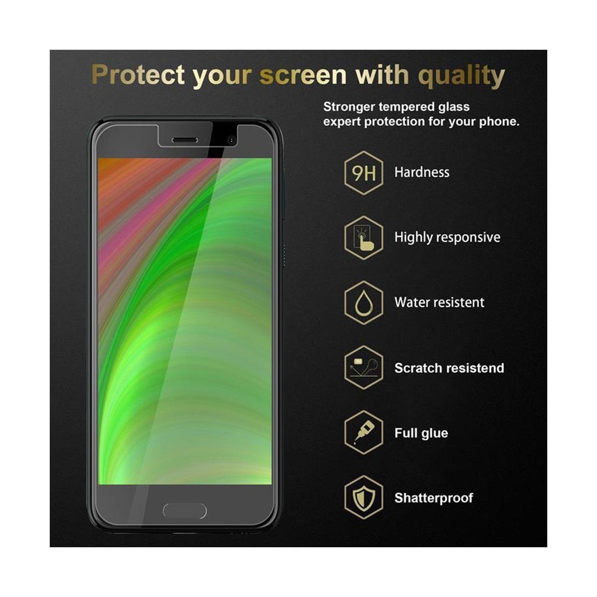 HTC U PLAY 3x Skjermbeskytter Skärmskydd