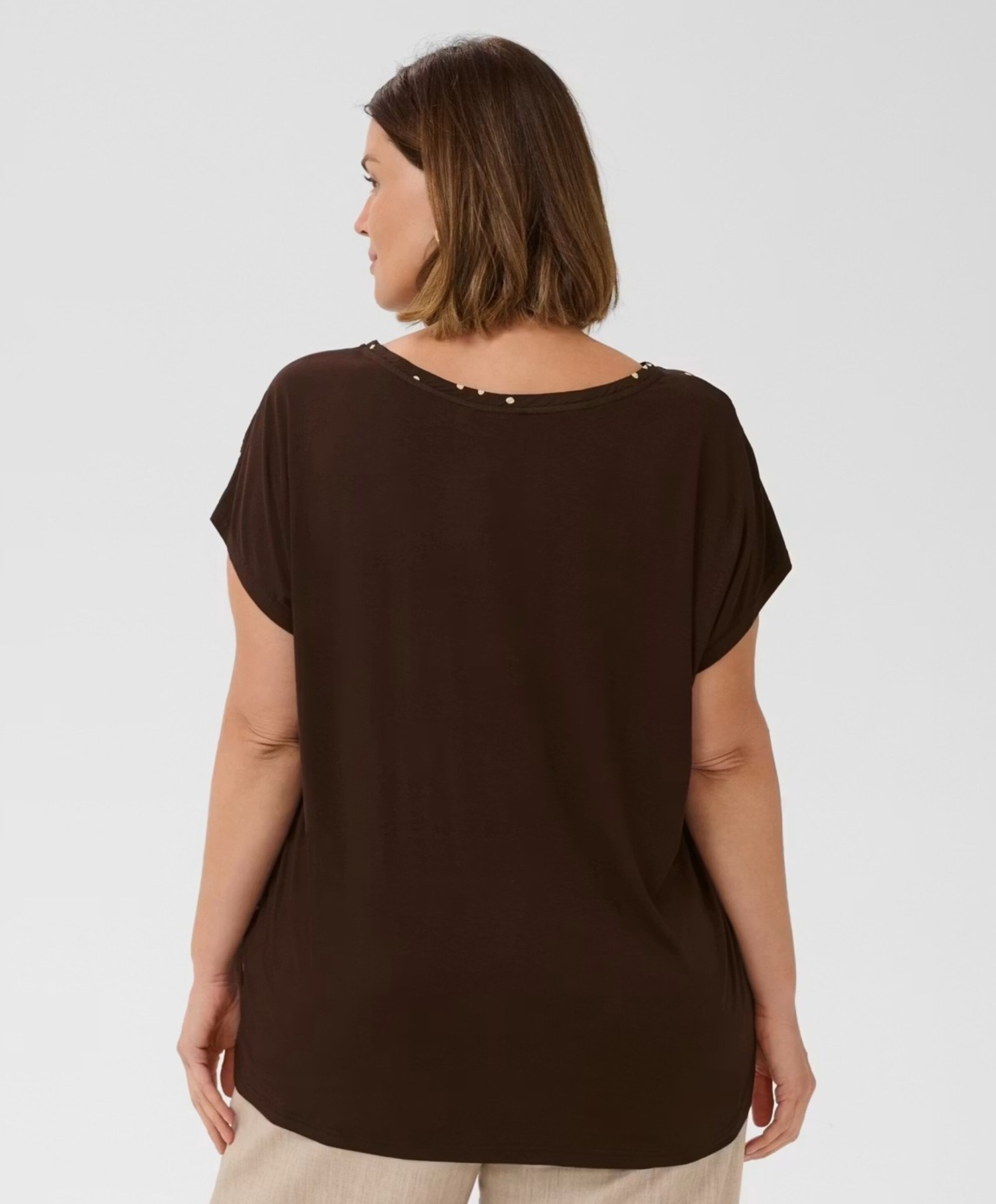 KAFFE Curve Dames blouse bruin