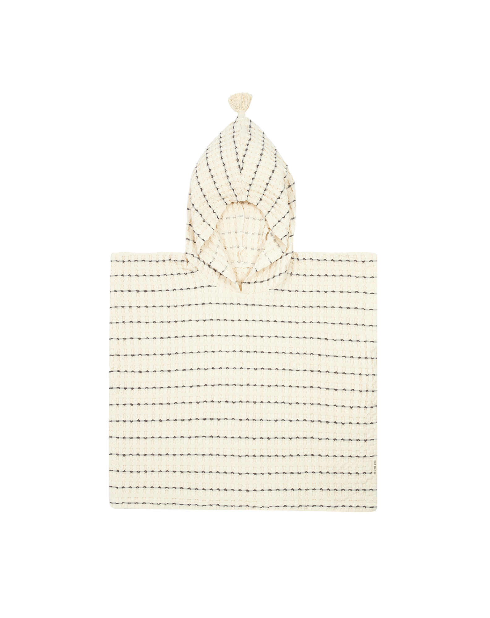 Poncho de plage 3-6y doublure en gaze de coton portofino | Noir