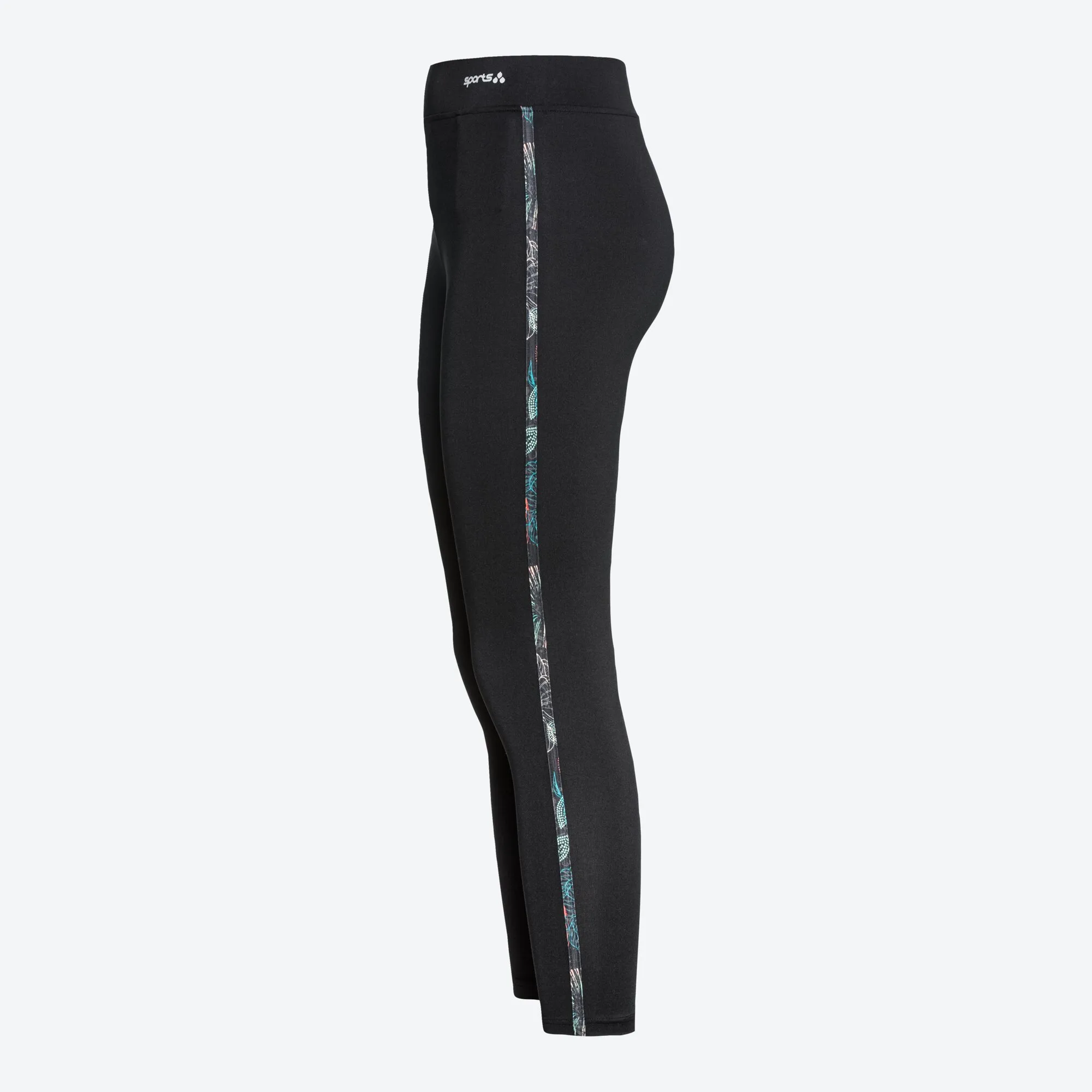 Damen-Sportleggings mit Kontrast-Streifen