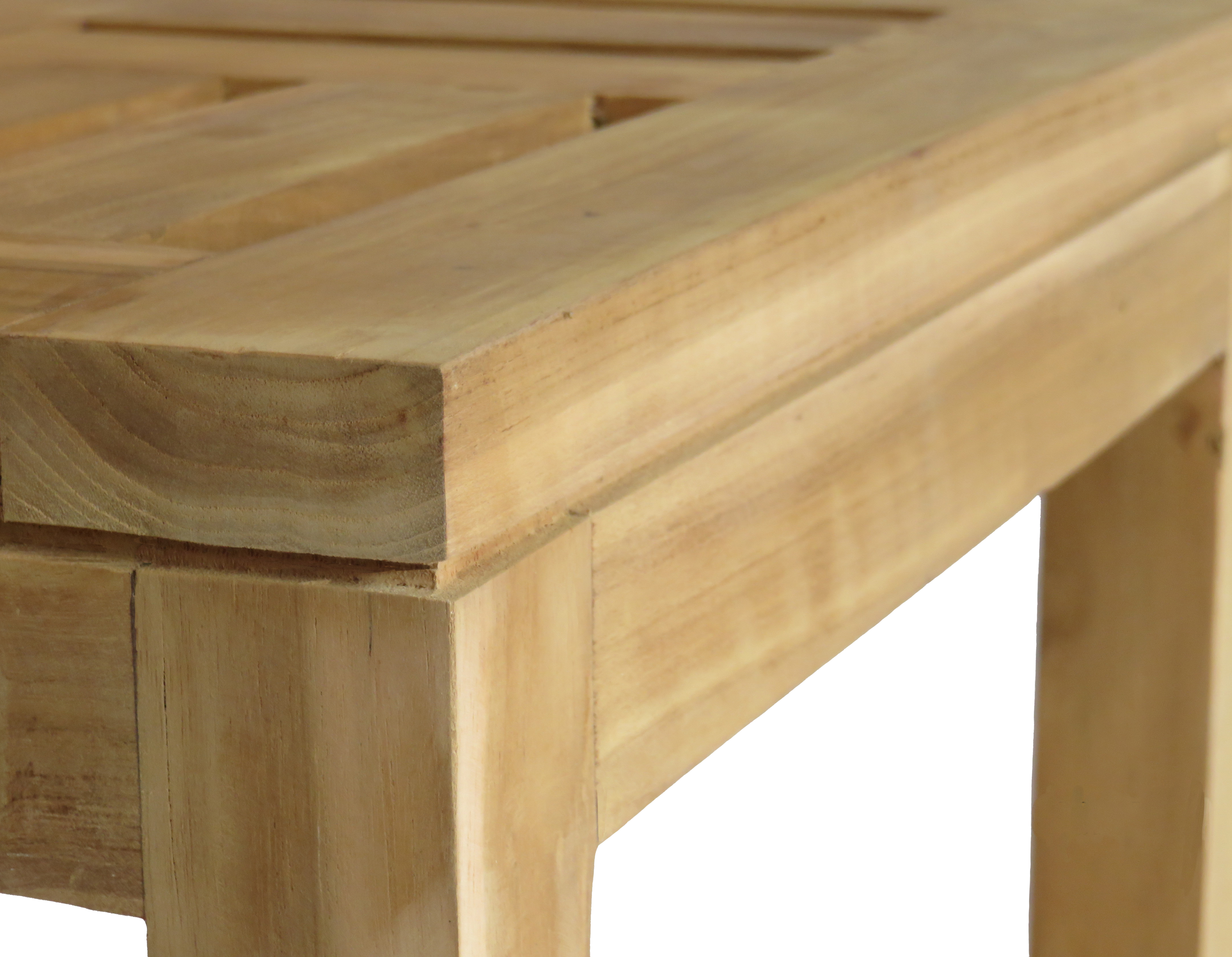 Salento - ensemble chaise longue à roulettes et table basse carrée 45x45 en teck - mobilier de jardin - mobilier extérieur/intérieur