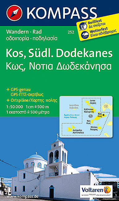 KOMPASS - 252 KOS SUD DODECANESE 1 50 000