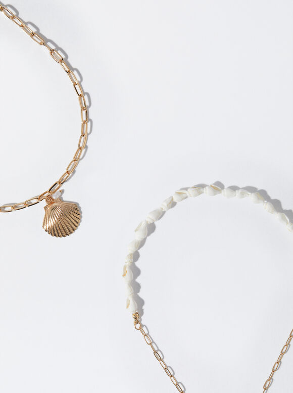 Colar com Conchas - Dourado