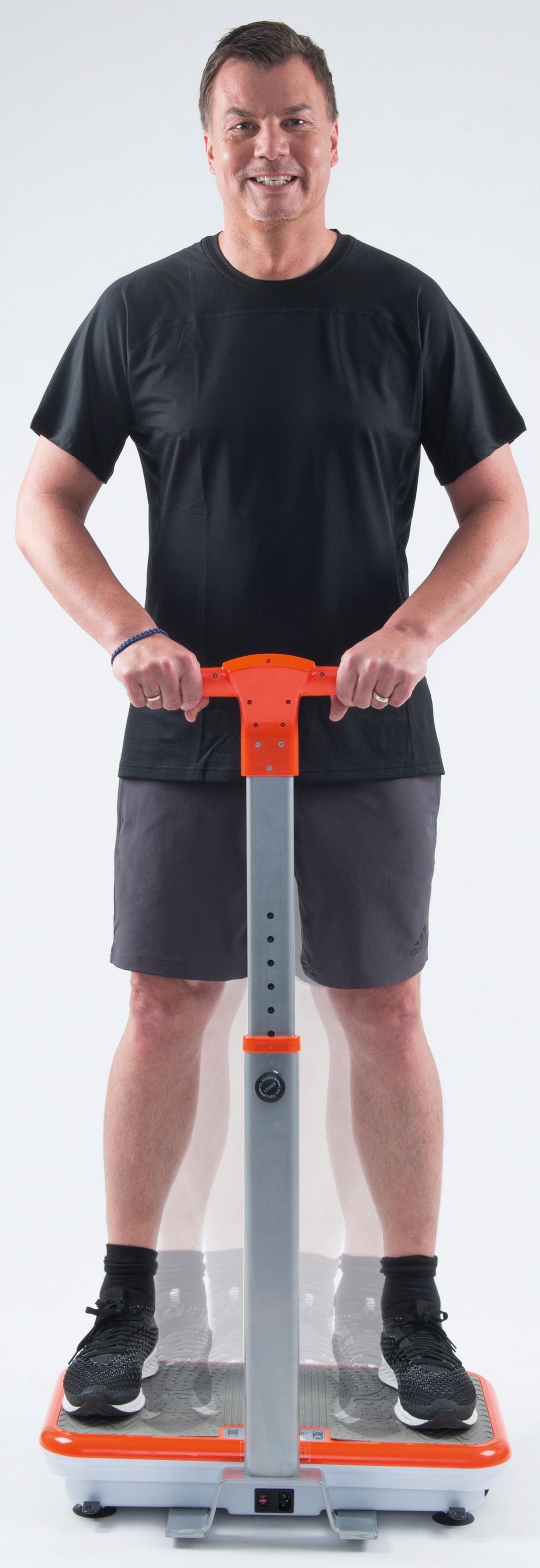 MediaShop Vibrationsplatte »VIBROSHAPER« 200 W 3 Intensitätsstufen Set, mit Trainingsbändern,  mit abnehmbarer Haltestange