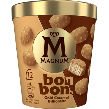 Magnum Bonbon Ijs Gold Caramel Billionaire 12 x 17 ml