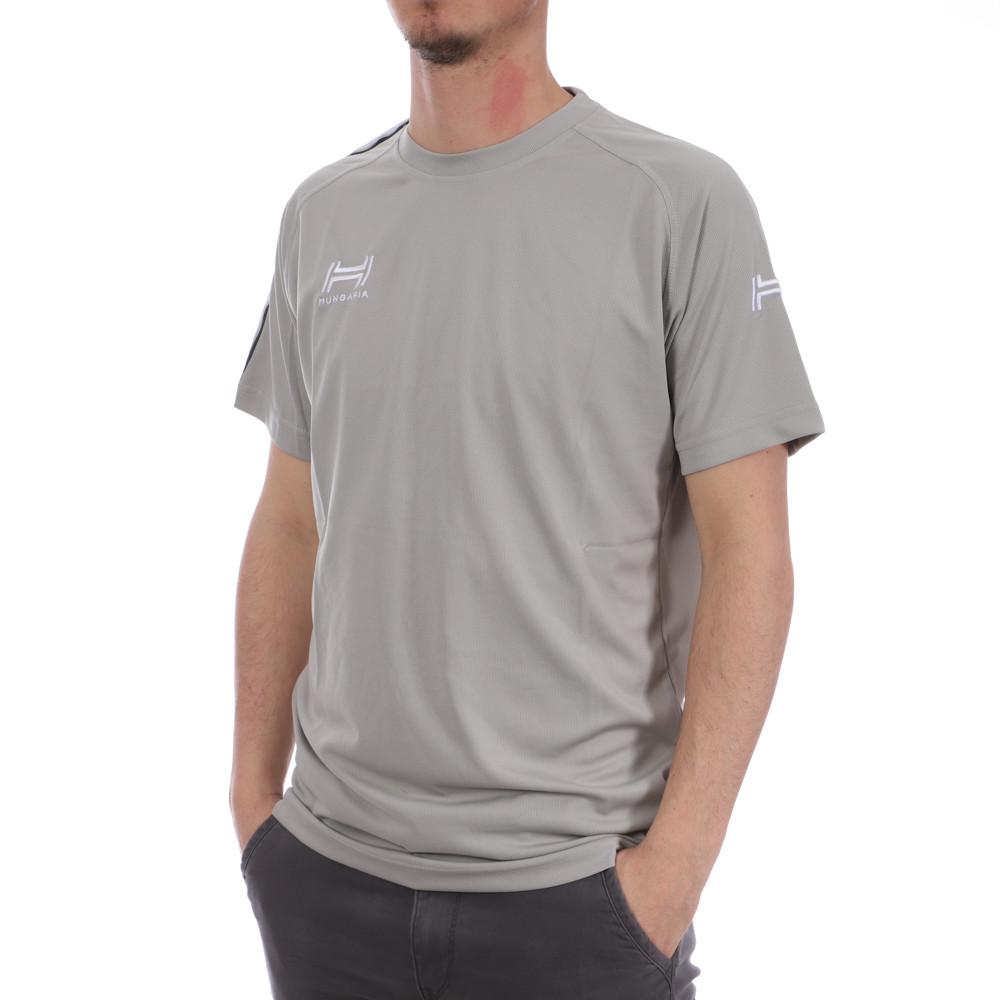 Hungaria Maillot Gris aux Bandes Noires Homme Hungaria Training Pro MC/15