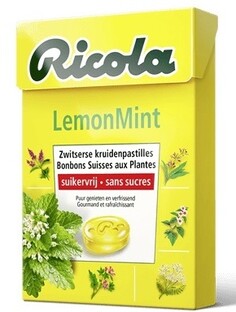 Ricola LemonMint Kruidenpastilles Suikervrij 50GR