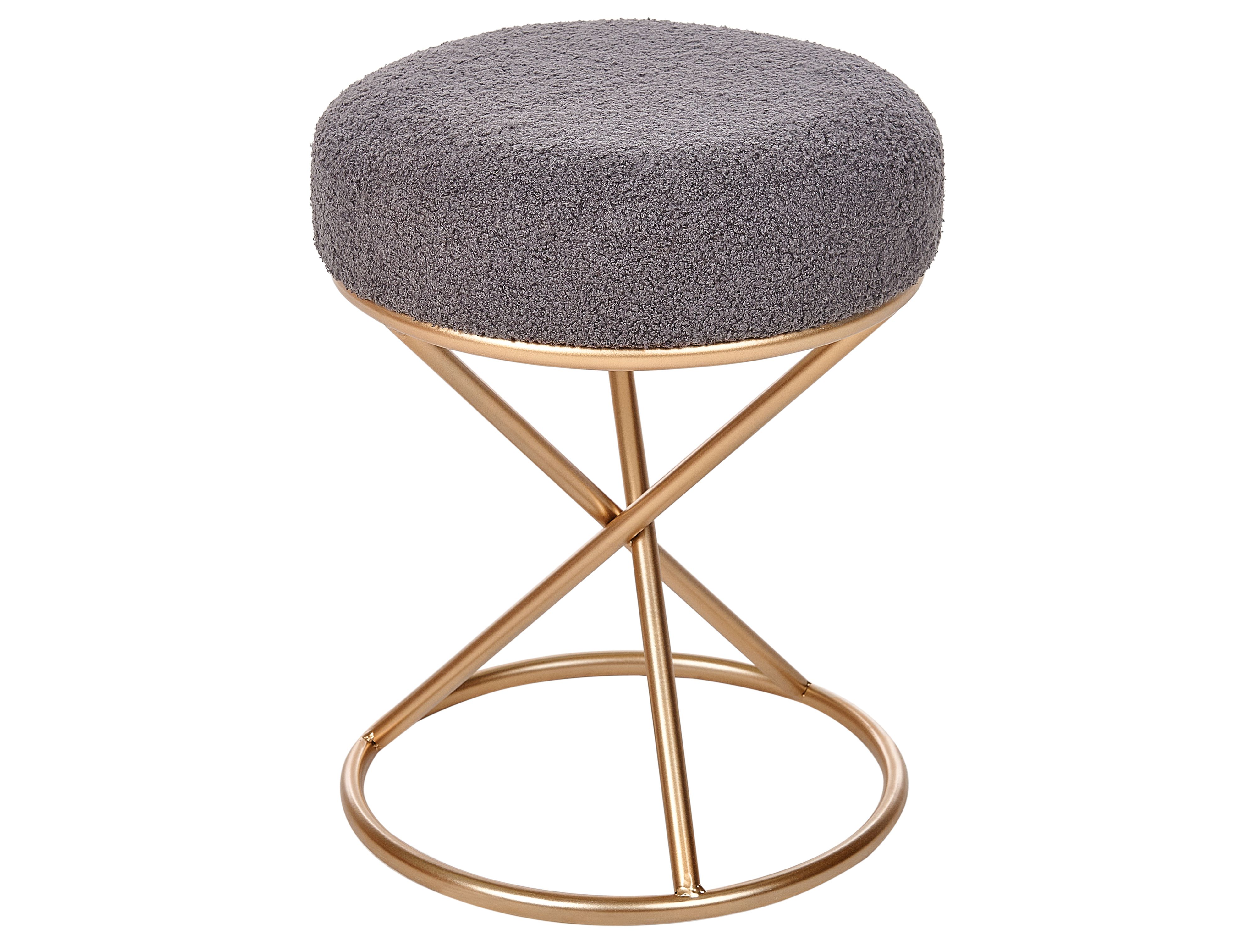 Hocker PRESHO Bouclé Grijs