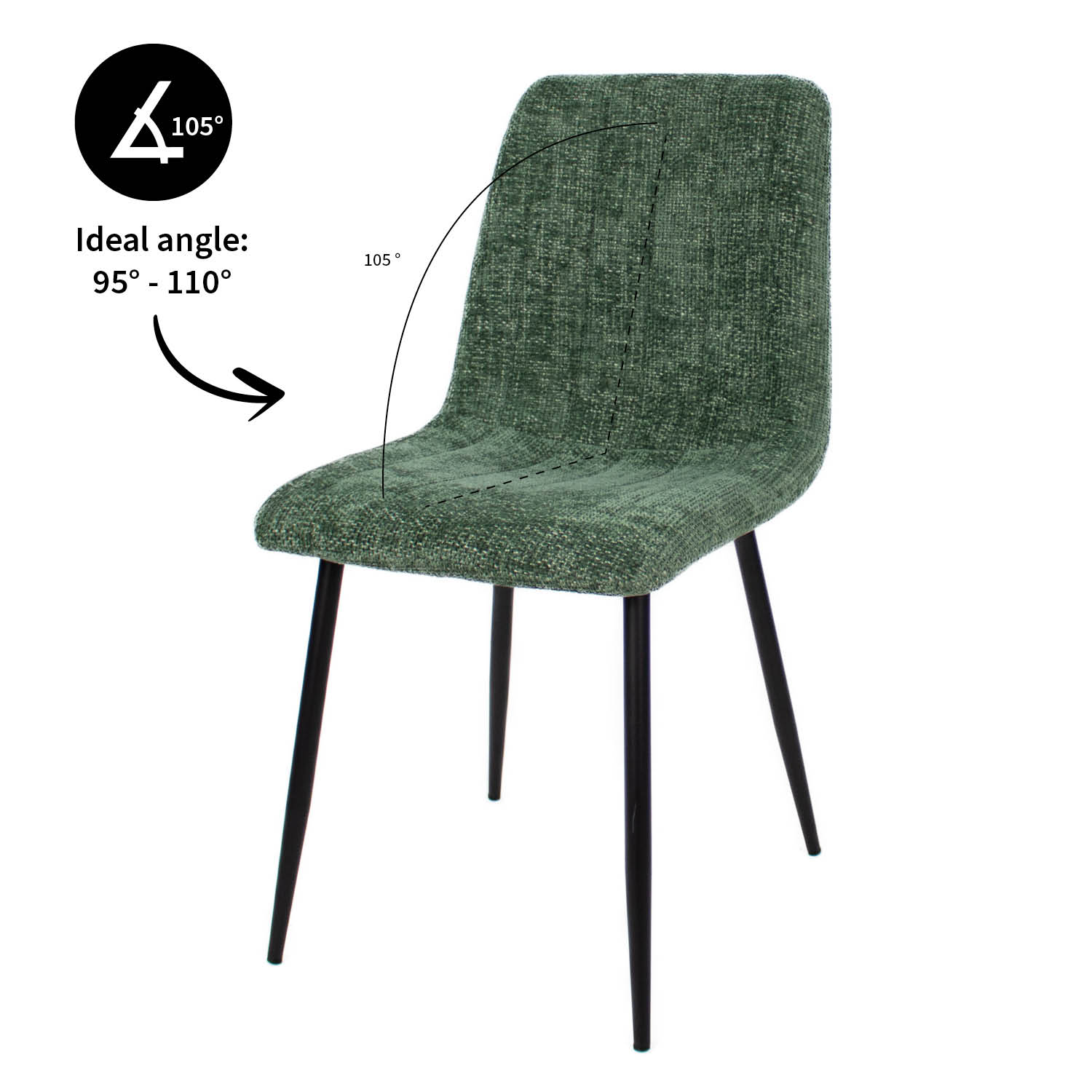 Kick eetkamerstoel Sem - groen
